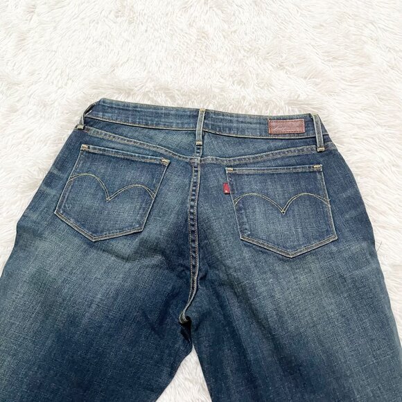 Women Levi's Supreme Curve Skinny Boot Cut Flare Jeans in Dark Blue Size 31x32 - Picture 9 of 9